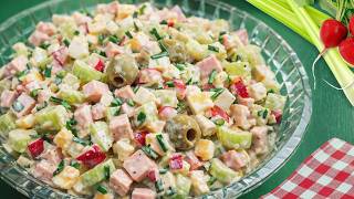 Dieser Salat mit Wurst und Radieschen ist der Hit jeder Party! #746