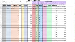 Structural Steel Estimating Spreadsheet SMALL FABRICATORS ONLY! screenshot 5