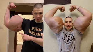 Russian Hulk Shows Off His Big Fake Arms