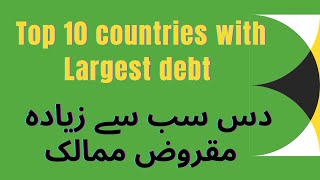 Top 10 Countries with highest Debt #top10countries With The Most Debt to GDP #countrieswithmostdebt