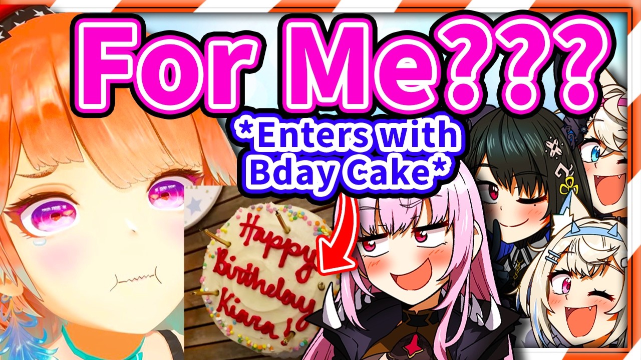 Calli and Advent Raided Kiara's Room IRL to Give Her a Birthday Surprise 【HololiveEN】