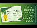 Create a Certificate in PowerPoint