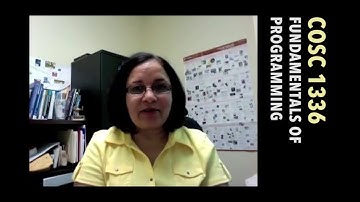 COSC1336 Fundamental of Programming Welcome