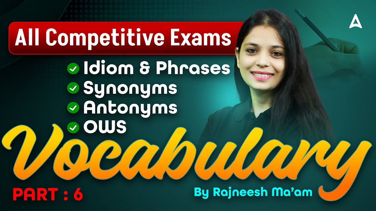 English Vocabulary for All Competitive Exams | Synonyms, Antonyms, OWS ...