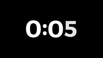 5 Second countdown timer - No sound - Dark background