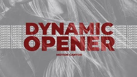 Dynamic Opener Premiere Pro Templates