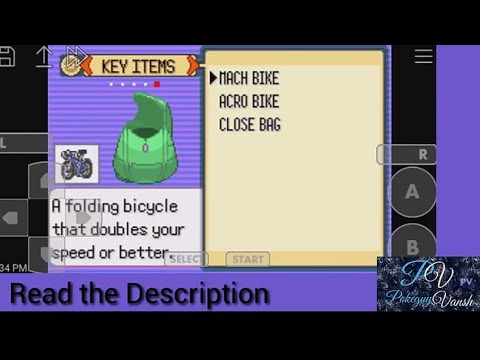 Pokemon Emerald Mach Bike And Acro Bike Cheat Youtube