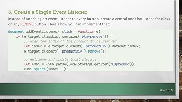 How to Fix the REMOVE Button Issue in Local Storage for Your Shopping Cart