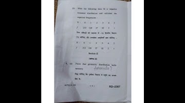MDU BA 2nd semester statistics probability distribution 2021