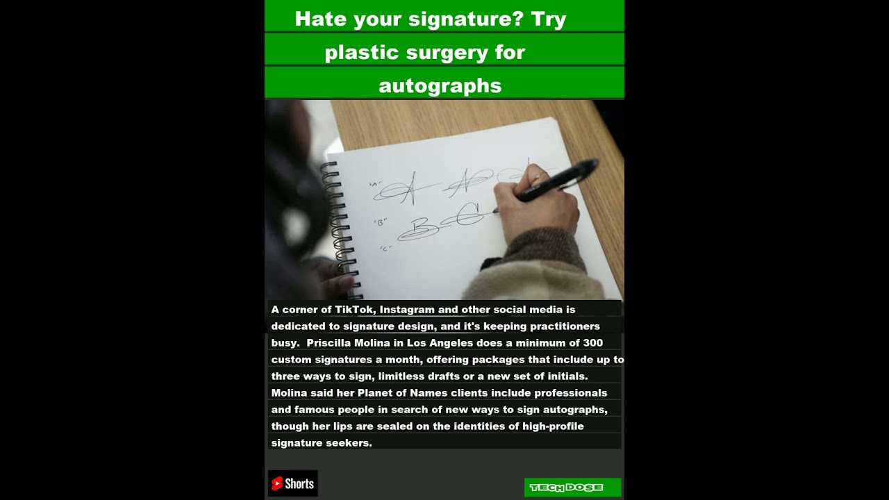 Hate your signature? Try plastic surgery for autographs|