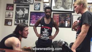 Nate Fury, Devin Abrams, and Ace Radic at training center discussing their future