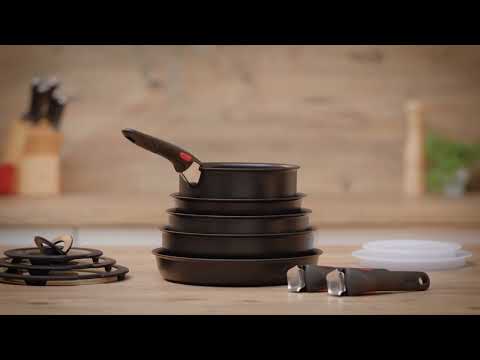 Ingenio Easy Cook & Clean L1549042 10-Piece Pan Set - Black | Tefal UK Shop