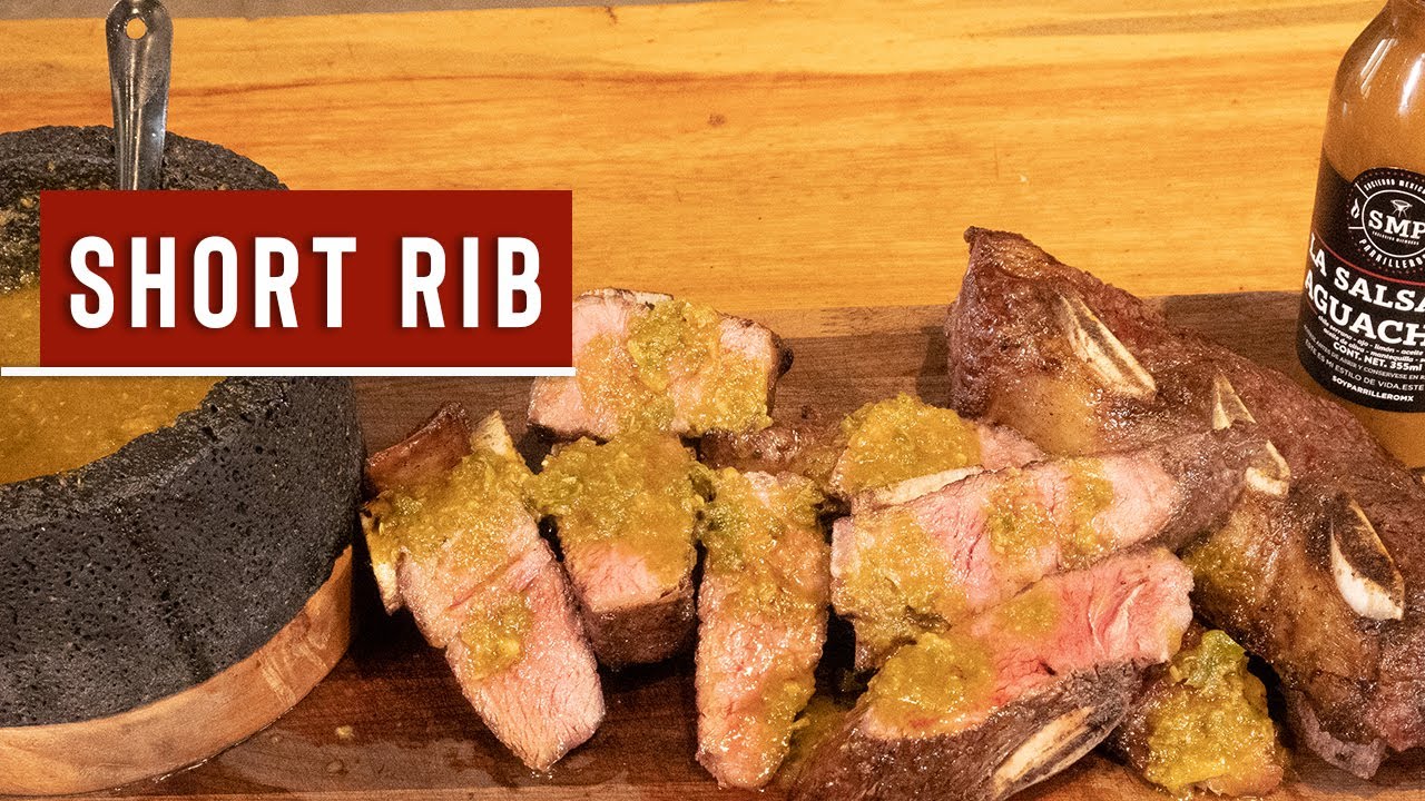 Short rib a la parrilla con salsa de aguachile