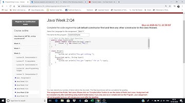 Nptel java programming week 2 programs 2020