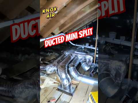 Installing Mitsubishi ducted mini split in attic. #minisplit #hvac #mitsubishi #ductwork