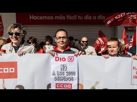 Los trabajadores de DIA protestan ante el posible cierre de 5 establecimientos en la provincia