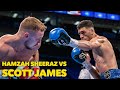 FIRST ROUND KO! Hamzah Sheeraz destroys Scott James at the O2 Arena (NO AUDIO)