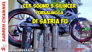 Cek sound 5 silincer knalpot Purbalingga di Satria Fu | #dirumahsaja.