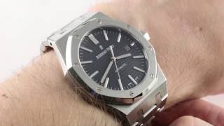 Audemars Piguet Royal Oak (BLACK DIAL) 15400ST.OO.1220S Luxury Watch Review