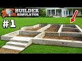 Builder Simulator - Строим Дом #1 Заливка Фундамента