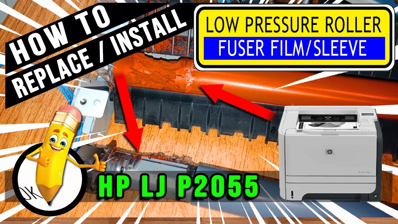 How to Replace & Install Low Pressure Roller & Fuser Sleeve HP P2055