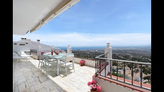 Fantastic holiday apartment with spectacular sea view in resort Mirador de Mijas in southern Spain