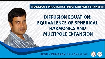 Diffusion equation: Equivalence of spherical harmonics and multipole expansio