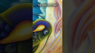 Go with the Flow Large Acrylic Painting on Canvas/ Day 13