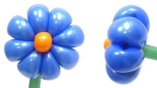 Цветок на 8 лепестков из одного воздушного шара для моделирования (ШДМ 260)