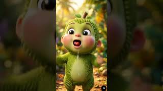 Jackfruit Baby Eats Red Chilli 🌶️ Spicy Reaction 😂 | Funny Baby Animation #shorts