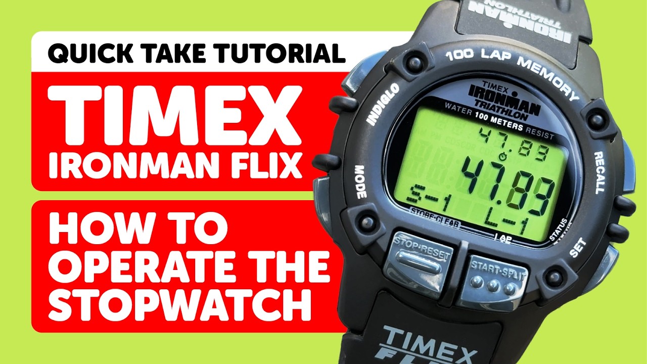 Timex IRONMAN FLIX - How To OPERATE the STOPWATCH / CHRONOGRAPH