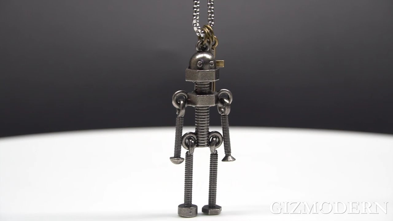 Cool Hip-pop Alien Robot Necklace, with Multi-layer Design & 70cm Long Chain, for Men & Women