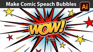 How I Design Comic Pop Art Explosion Clipart in Adobe Illustrator