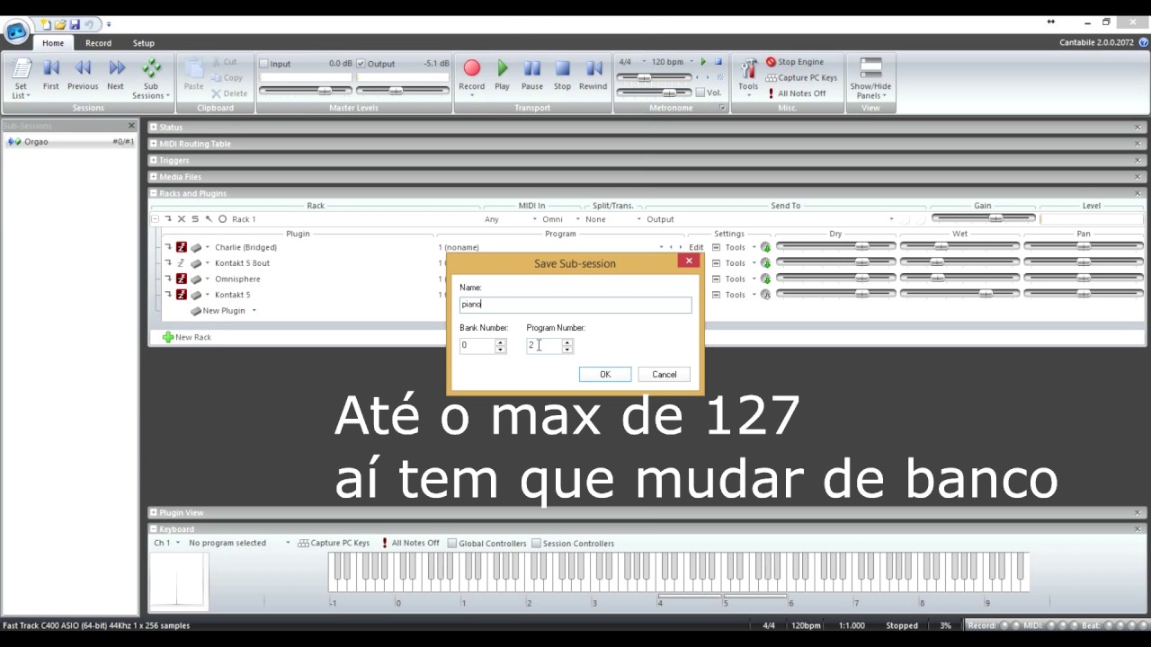 Cantabile #3 - Criando patches e fazendo recall pelo teclado - YouTube