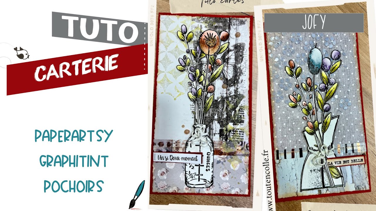 tuto cartes bouquets de fleurs avec paperartsy