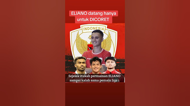 Dari Belanda hanya untuk DICORET itulah ELIANO