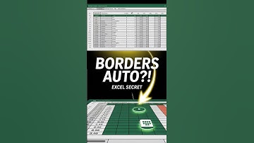 Excel Auto Borders Trick 😱 | This Saves So Much Time! #excelautomation #excel #microexcel
