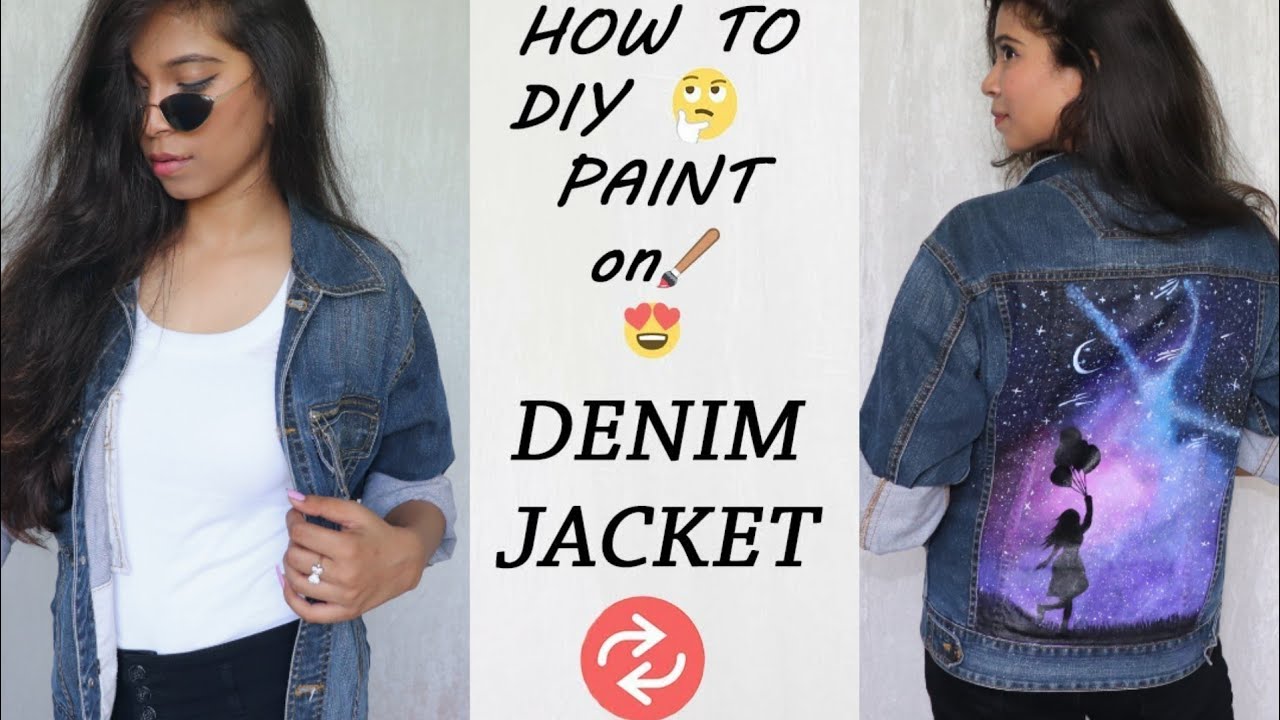HOW TO custom paint DENIM JACKET (Galaxy painting) |DREAM Episode 8 ...