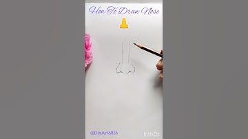 How To Draw Nose 👃।।Easy Way To Draw Nose 😊#shorts #drawing #art #nose #simple #easy