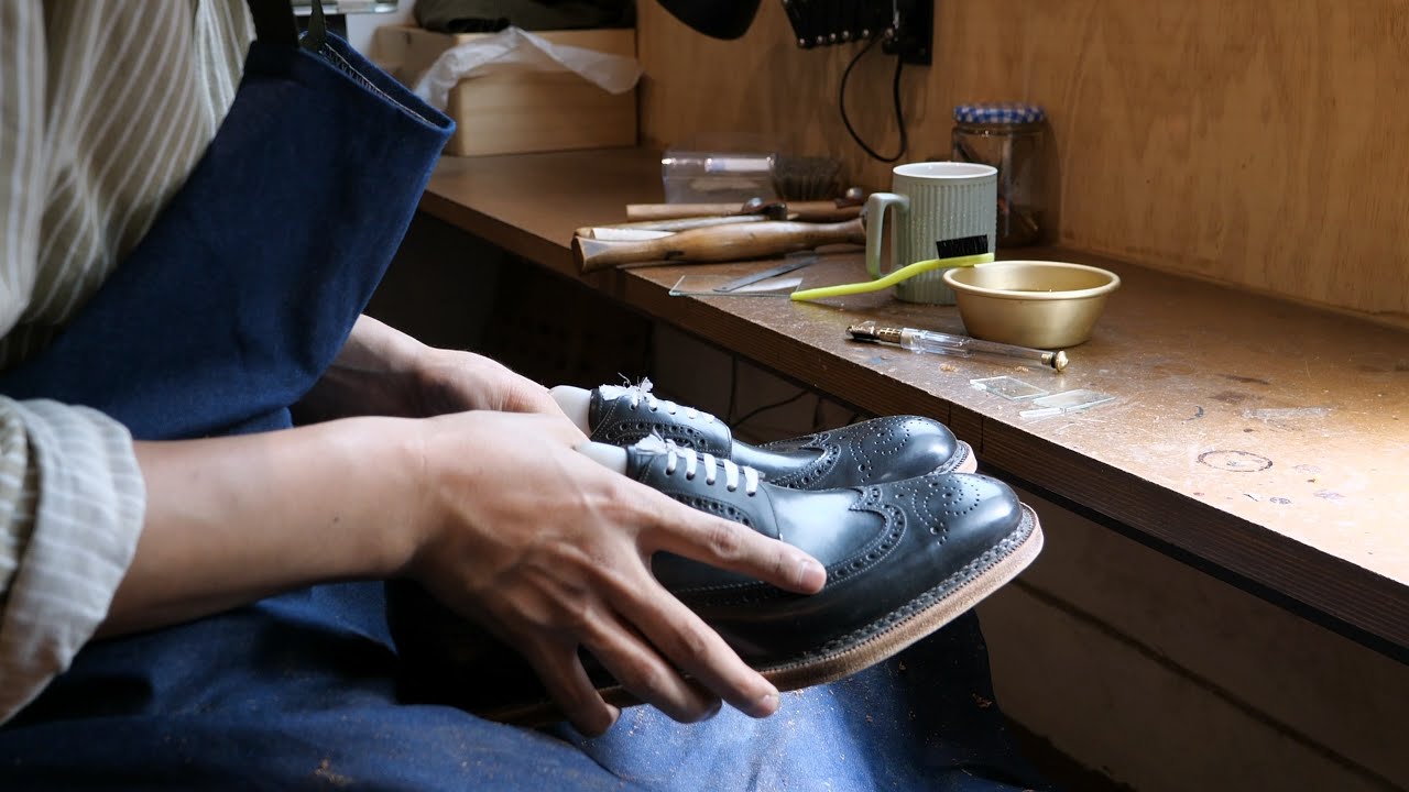 핸드메이드 슈즈 제작 과정 - 풀 브로그 롱윙 더비