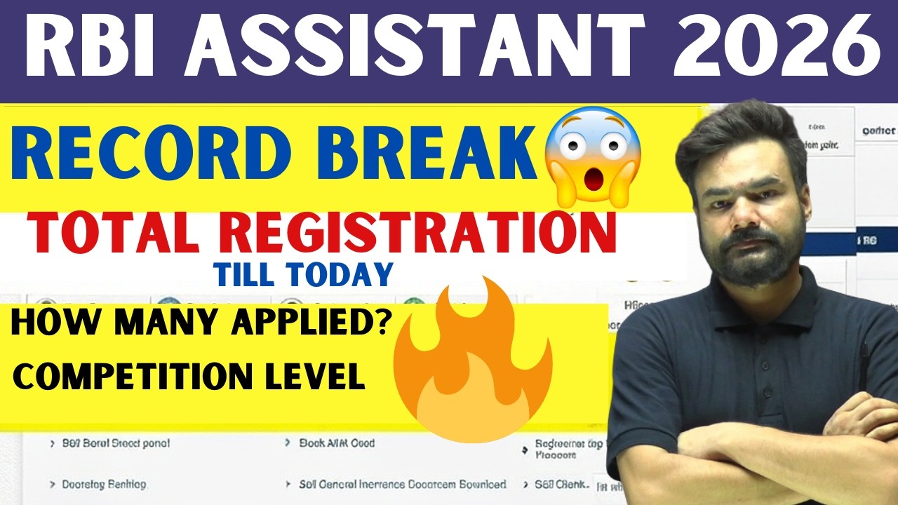 RBI Assistant 2026 Total Registrations 😱 | How Many Applied? Crowd, Competition & Trend