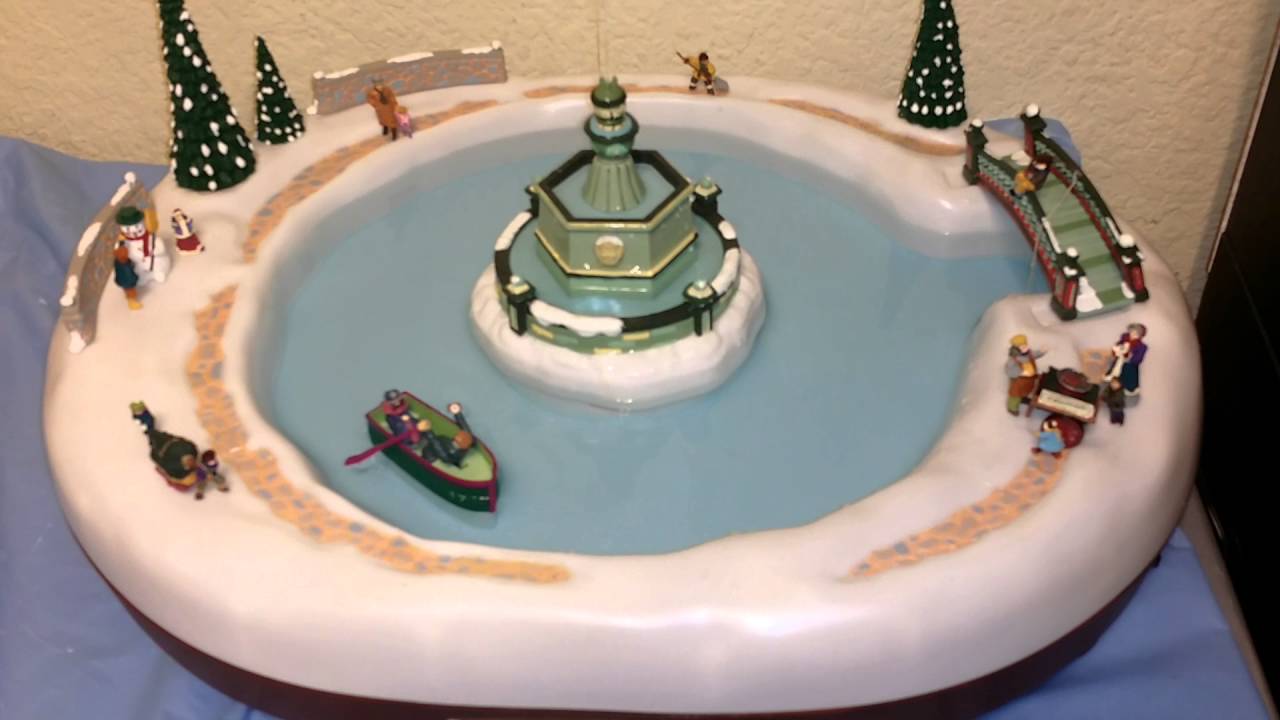 Mr Christmas winter waterland animated water fountain YouTube