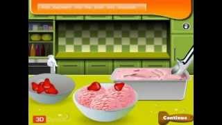 Çilekli Dondurma Tarifi - 3D Kız Oyunları - 3D Oyunlar screenshot 1