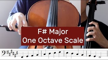 How to play F sharp Major Scale on Cello (One Octave)