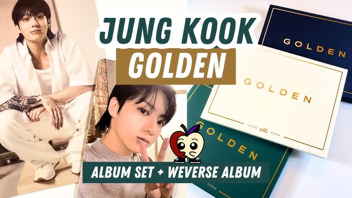 BTS JUNGKOOK [GOLDEN] Album CD+Photo  Book+4Card+Poster+2Sticker+GIFT+WEVERSE POB