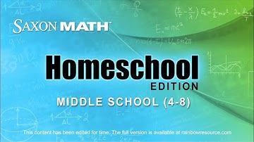 Saxon Math Homeschool Edition - Middle School