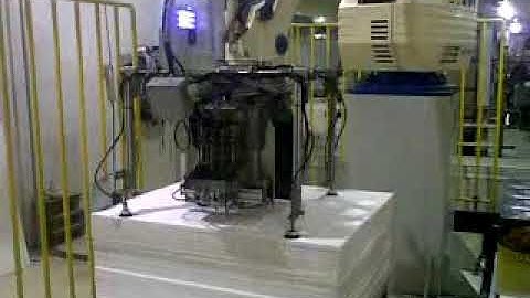 Fuji robot   slip sheet function tin can