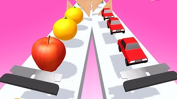 Slicer Runner Game! Satisfying and relaxing ASMR slicing video