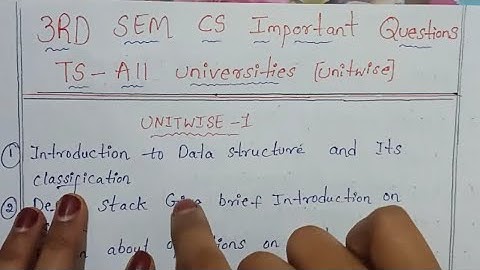 3rd sem cs (data structure) important questions for ts all universities 3rd sem cs syllabus