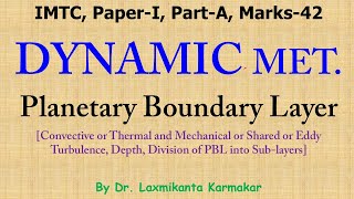 PBL _ Planetary Boundary Layer _ Dynamic Meteorology _ IMTC _ I A _ 42M